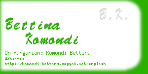 bettina komondi business card